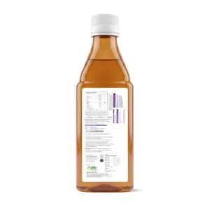 OmeGrow Kid Omega-3 Fish Oil Syrup back label with DHA EPA nutritional information by BioNutratek 200 ml
