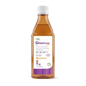 OmeGrow Kid Omega-3 Fish Oil Syrup with DHA EPA and mango flavour by BioNutratek 200 ml